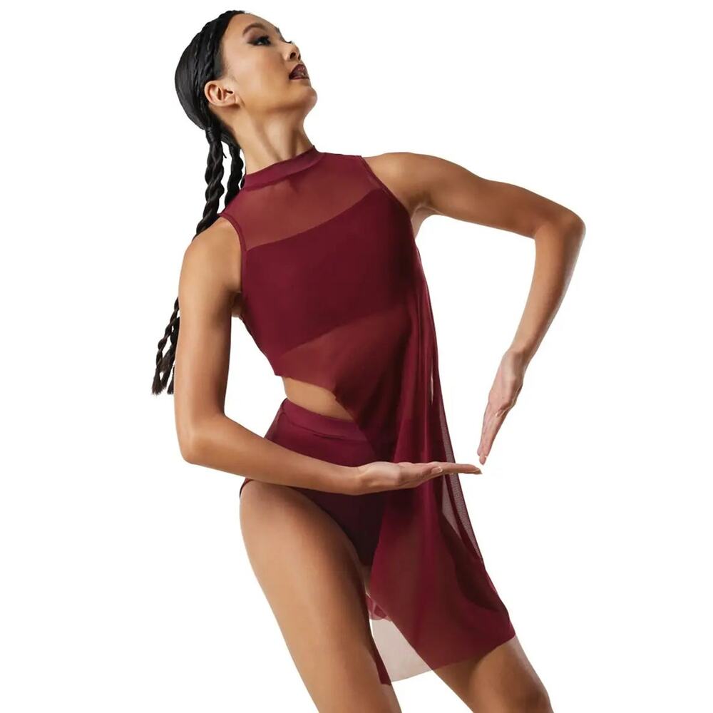 Dance Briefs Small Adult Burgundy Weissman D10790 Jazz Contemporary Spandex